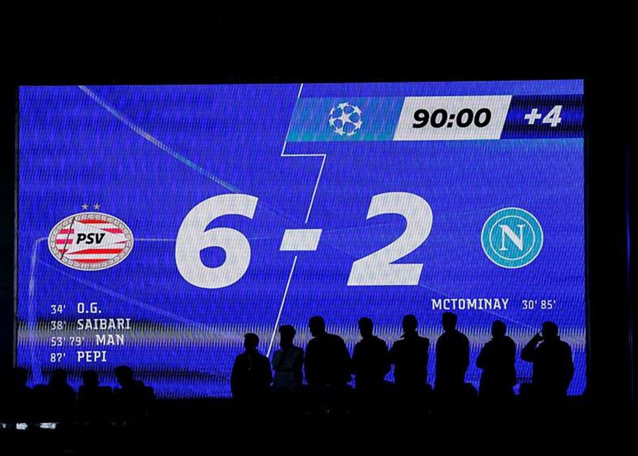 Історичне фіаско: Наполі зазнав найбільшої поразки в ЛЧ